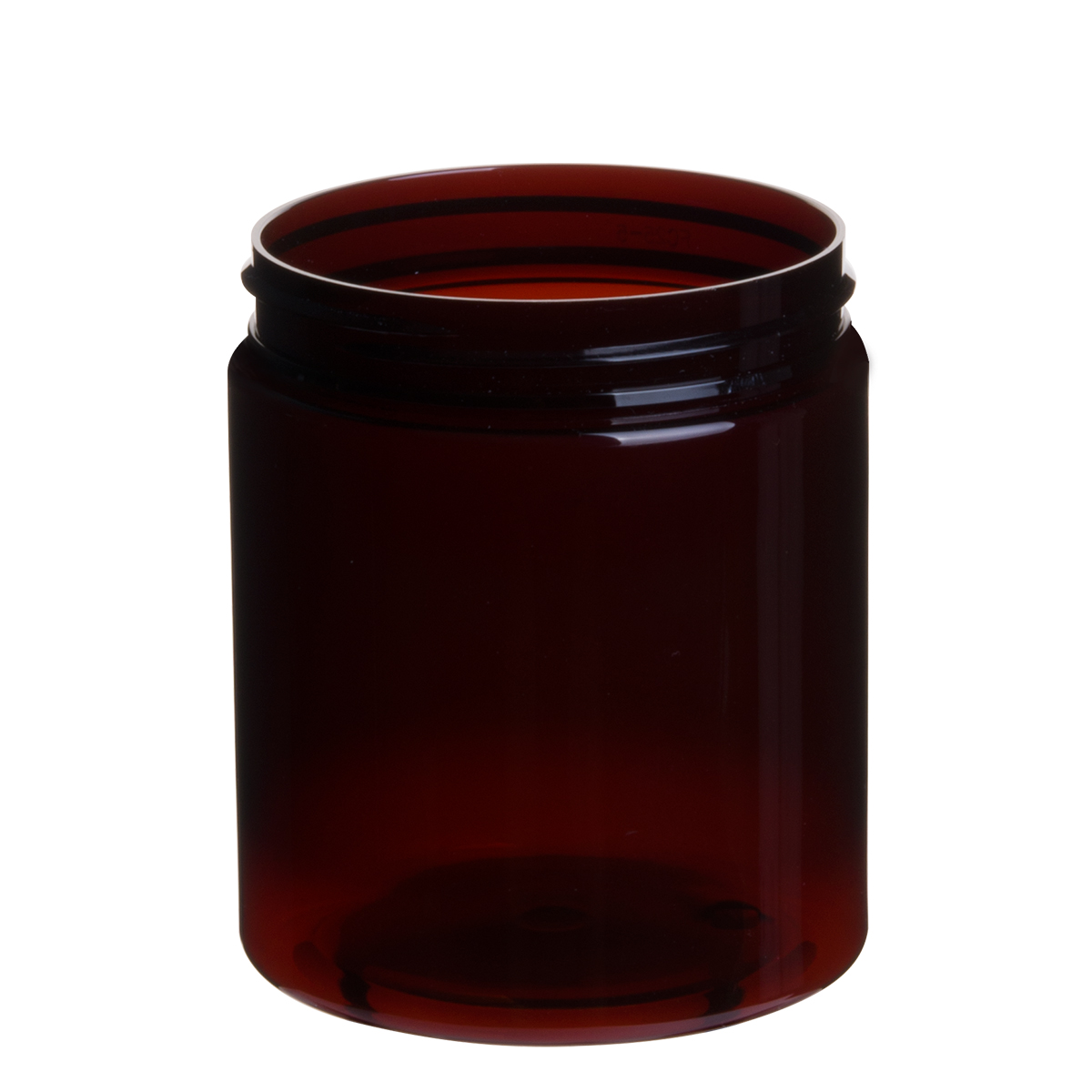 250ml 8oz Plastic PET Amber Jars Straight Sided Jars Manfuacturer
