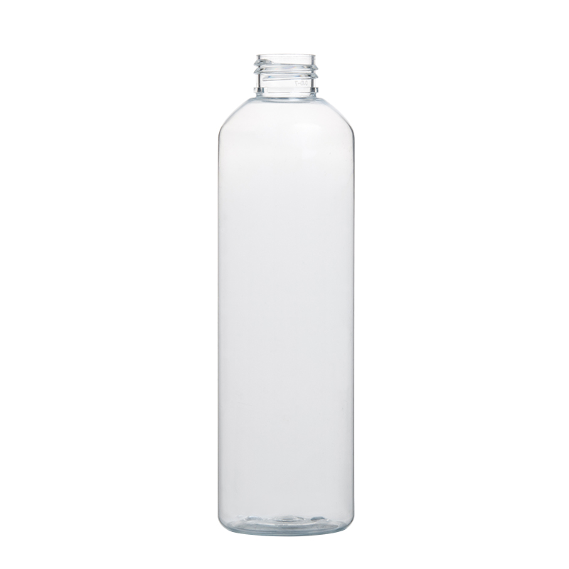 280ml 9.5oz Clear Plastic PET Cosmo Round Bottles Shampoo Bottles Lotion Bottles